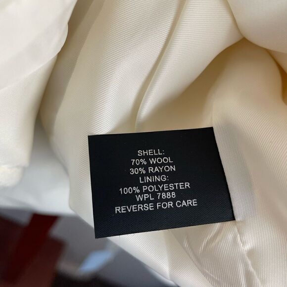 NWT Anne Klein Ivory White Wool Blend Jacket Size M - Picture 9 of 9